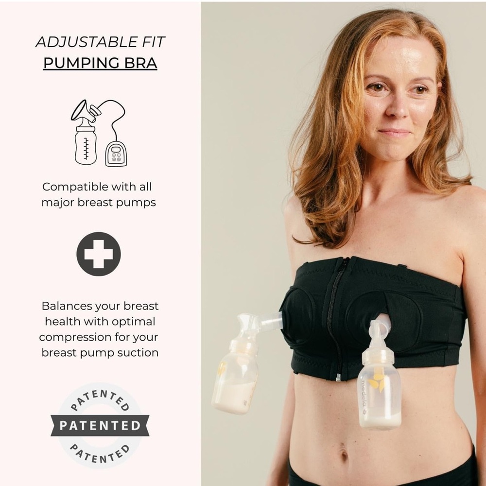 Black Hands-Free Pumping Bra - Picture 2 of 3